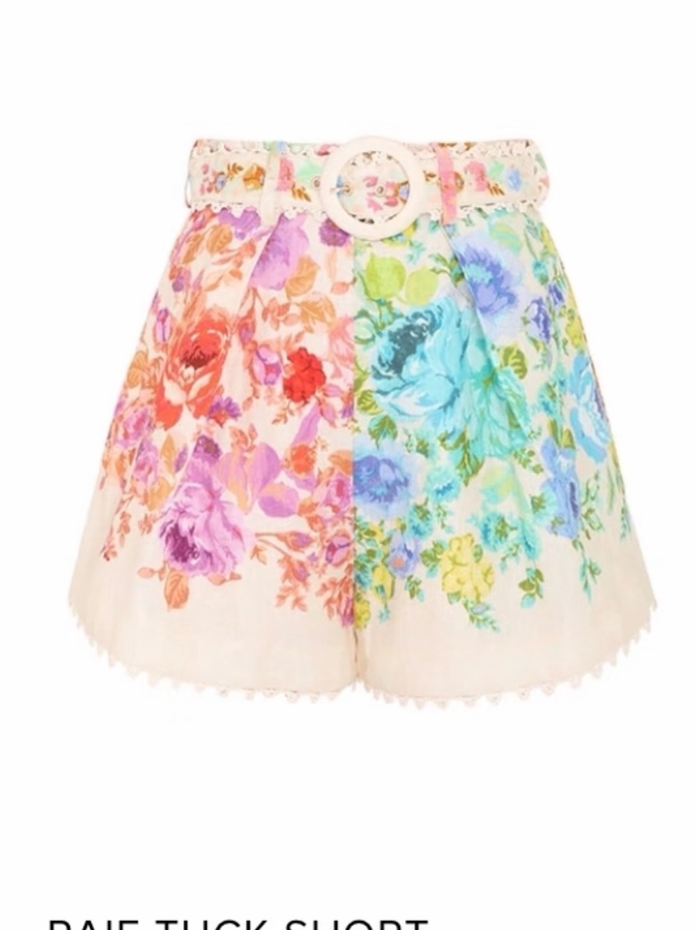 Zimmermann Floral Belted Women’s Shorts - Multicolor